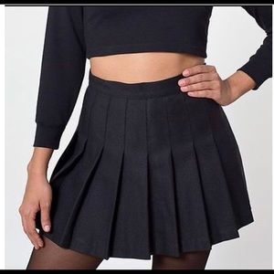 SOLD. American apparel black pleated skirt